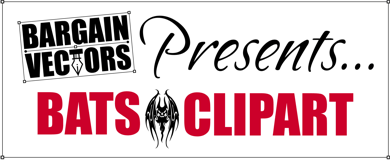 Bargain Vectors - Bats Clipart