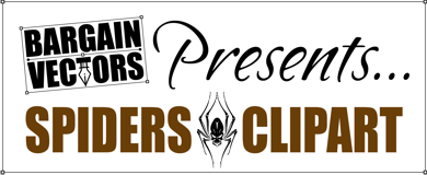 Bargain Vectors - Spiders Clipart